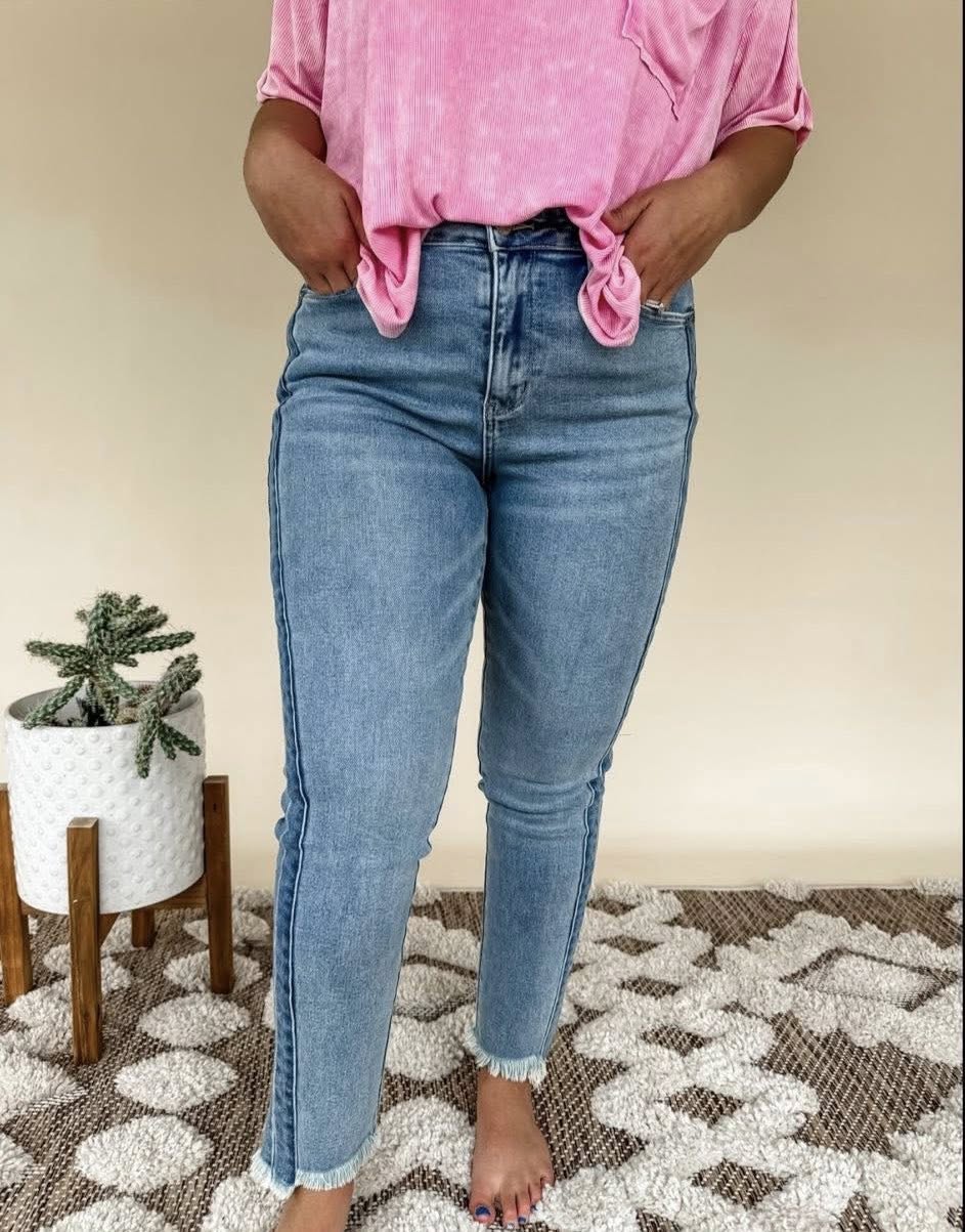 Irene Vintage Side Panel Denim