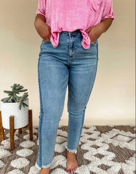 Irene Vintage Side Panel Denim