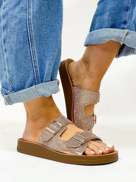 Let's Be Real Rose Gold Sandal