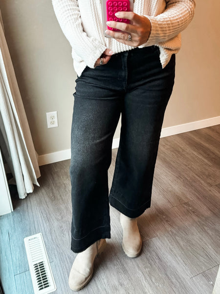 Sterling Raw Hem Cropped Denim - SIZE 8