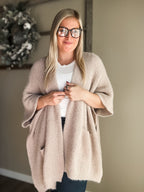 Yasmine Cozy Poncho - Beige