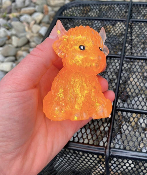 PREORDER Highland Cow Squishy - Orange