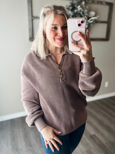 PREORDER Zoie Knit Collared Sweater