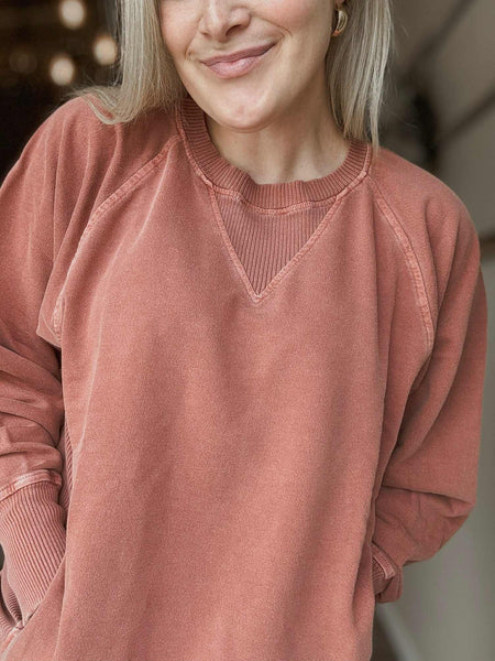 Shea Crewneck Sweatshirt - Rust
