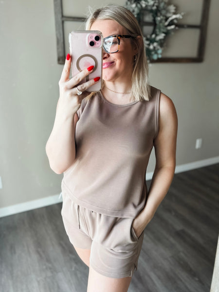Jada Active Tank & Short Set - Taupe