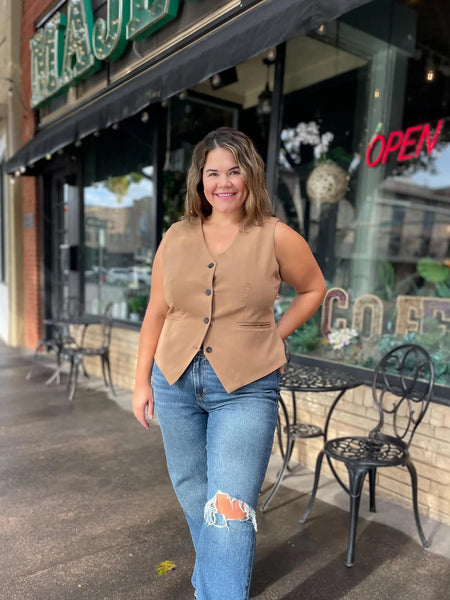 Manhattan Button Vest - SIZE SMALL