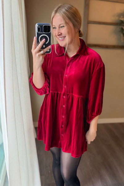 PREORDER Cressida Velvet Tunic Dress