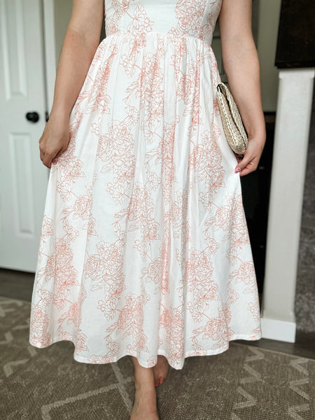 Chloe Sleeveless Midi Dress - Orange