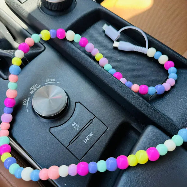 PREORDER Round Two Beaded Phone Charger