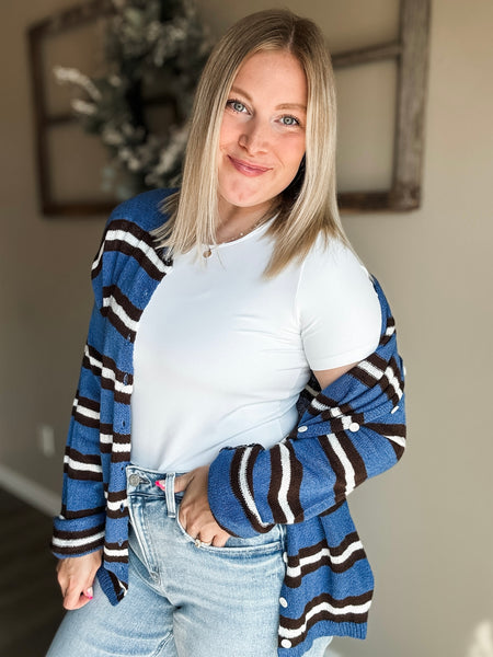 PREORDER Korie Stripe Knit Cardigan