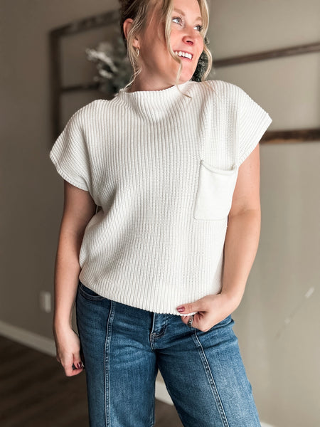 Sloane Sleeveless Knit Top - Ivory