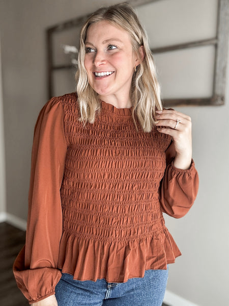 PREORDER Margaux Smocked Ruffle Blouse