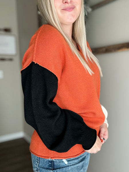 Cider Colorblock Sweater - SIZE MEDIUM