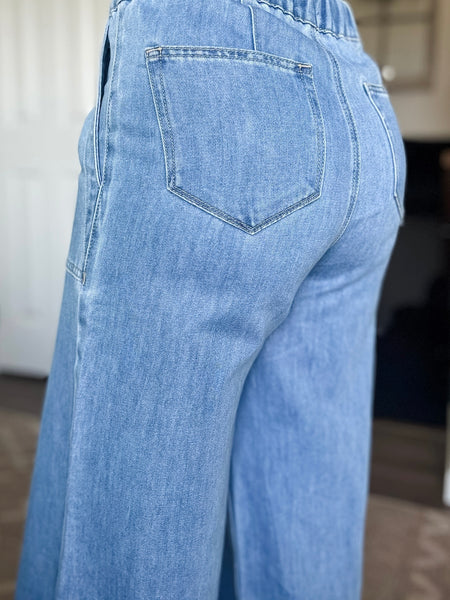 Calypso Paper Bag Wide Leg Jeans