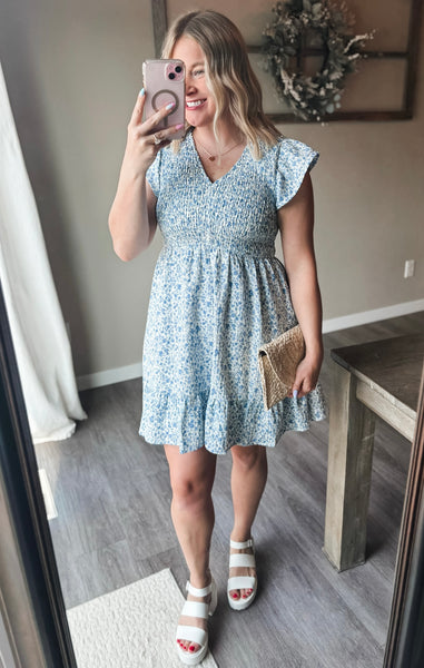 Sereia Smocked Babydoll Dress