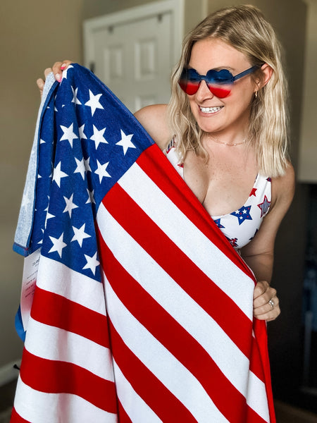 American Flag Beach Towel