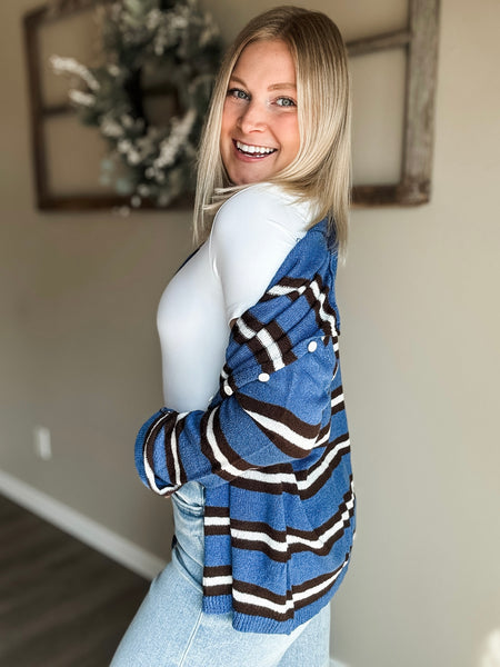 PREORDER Korie Stripe Knit Cardigan