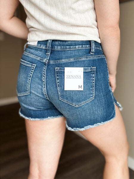 Myla Frayed Hem Denim Shorts
