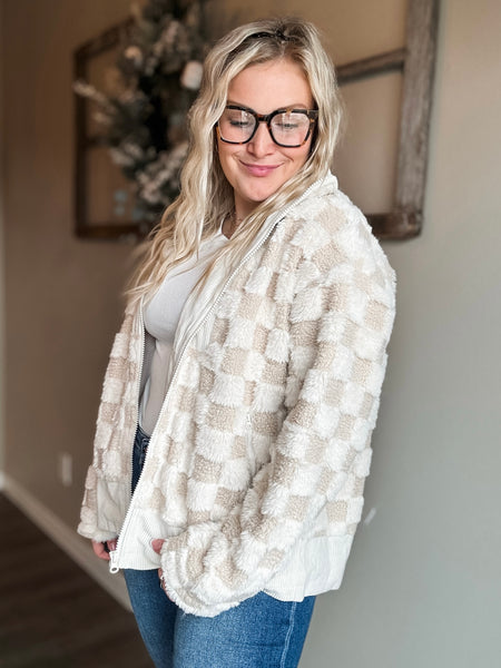 Soren Sherpa Checkered Jacket