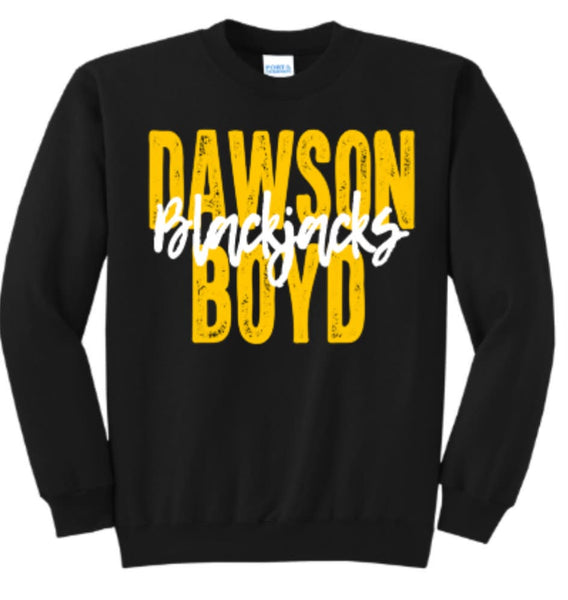PREORDER Spiritwear Crewneck Sweatshirt - Dawson Boyd Blackjacks