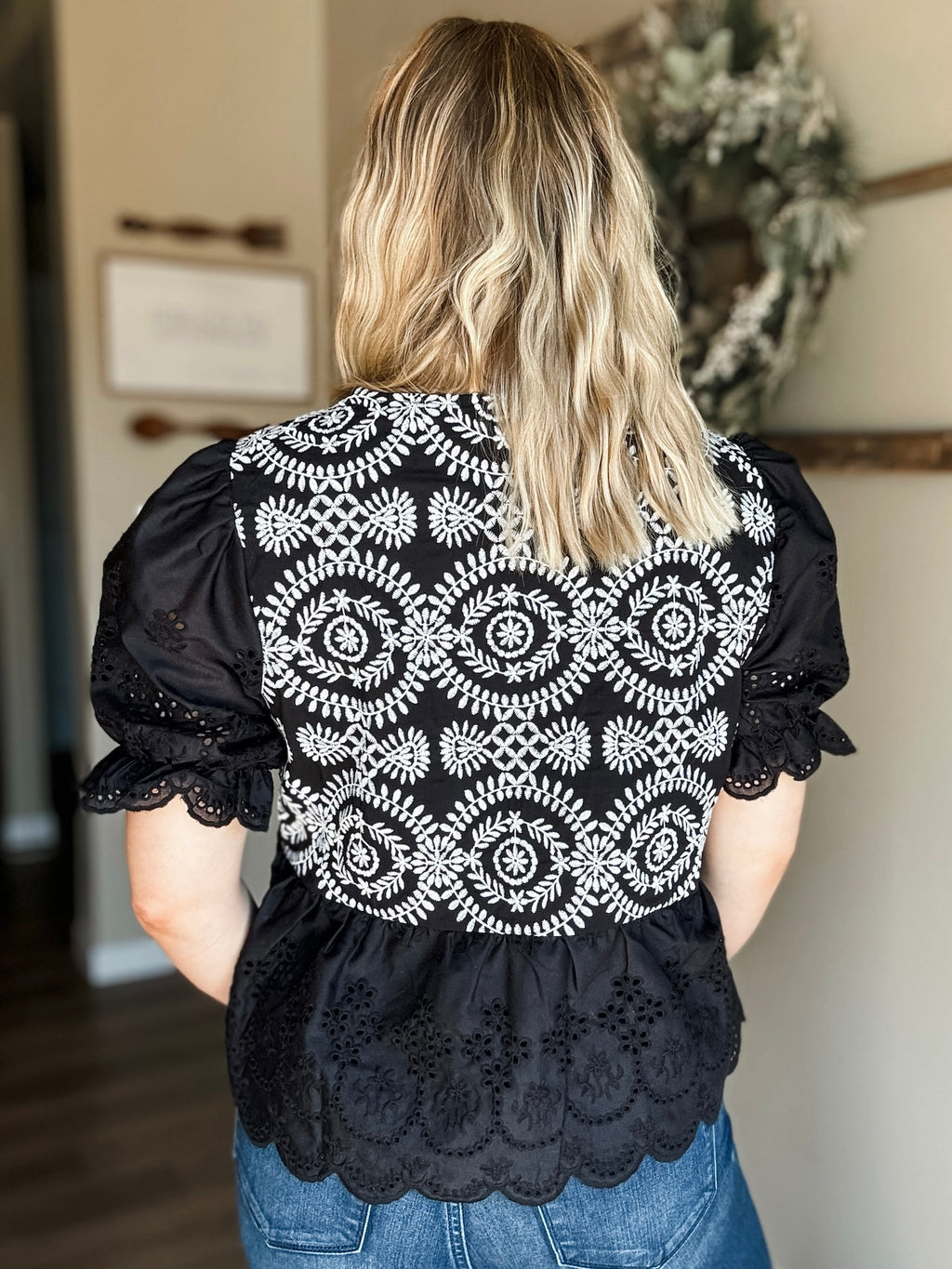 Marciella Eyelet Lace Top