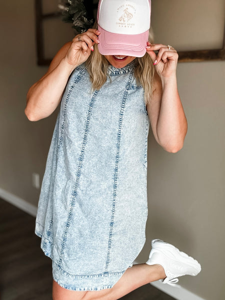 Karlee Sleeveless Chambray Dress
