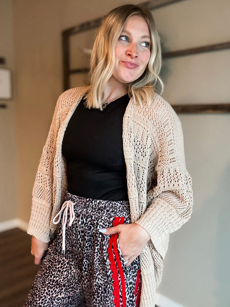 Kairi Netted Cardigan - Beige