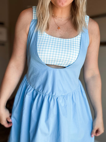 Set Point Gingham Active Dress - SIZE MEDIUM