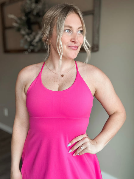 Crosscourt Activewear Dress - Pink