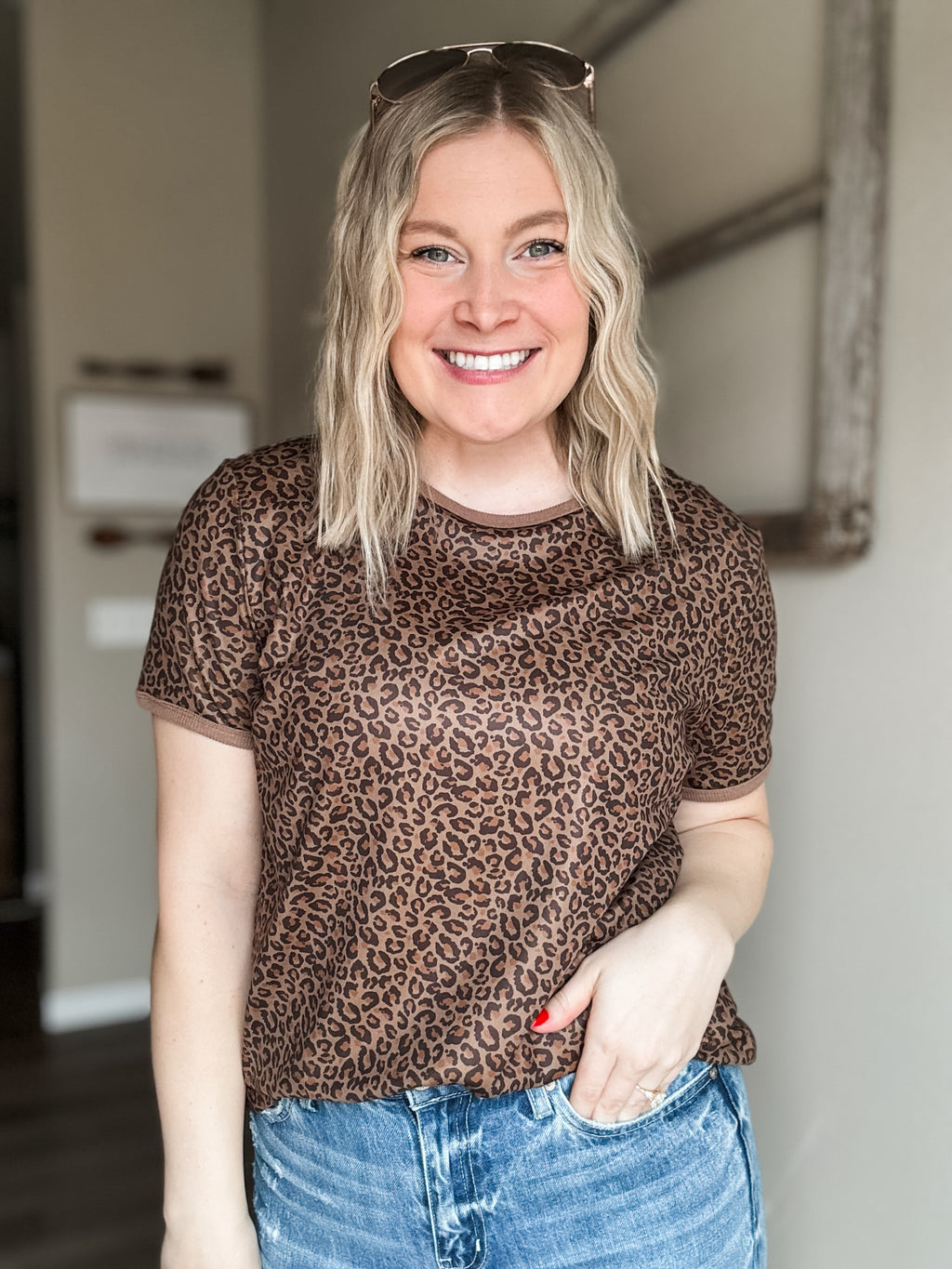 Wild Side Leopard Tee - SIZE MEDIUM