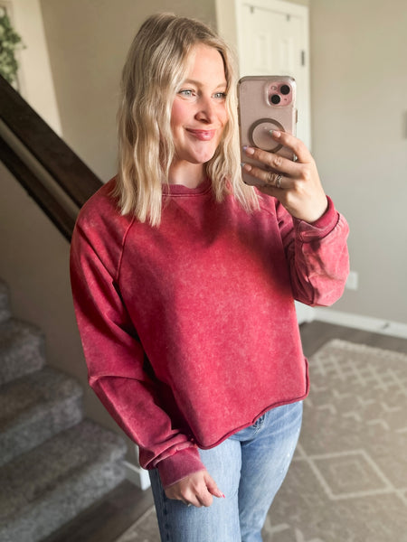Heartland Mineral Wash Crop Pullover