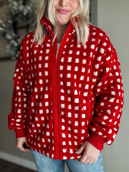 PREORDER Malli Plaid Sherpa Jacket
