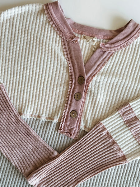 Effie Waffle Knit Top