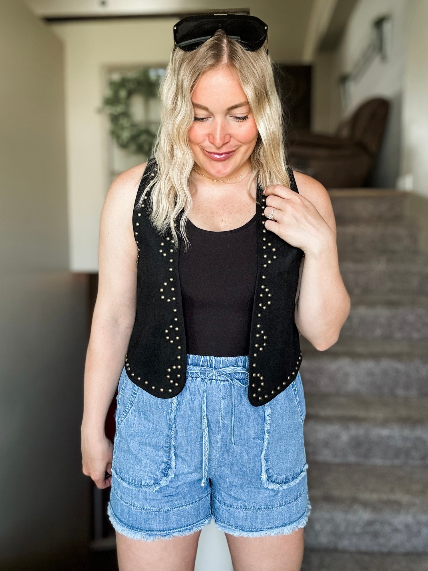 Cheyenne Studded Suede Vest