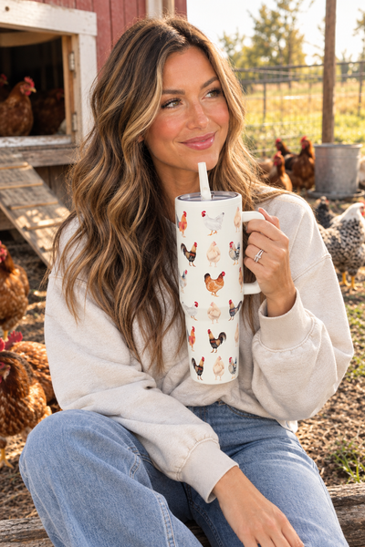 Chicken 40 Oz. Tumbler - Ivory