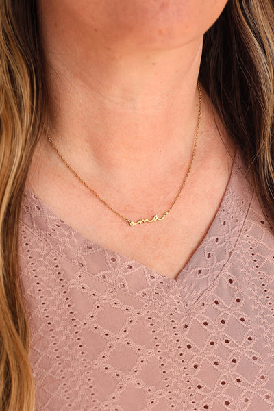 Keepsake Script Necklace