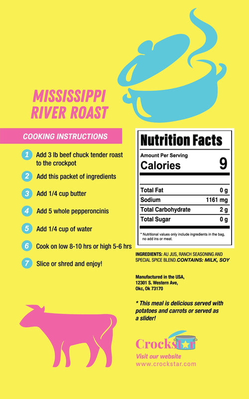 Crockstar Meal Mix - Mississippi River Roast