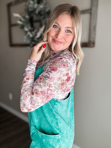 Sylvie Floral Mesh Top