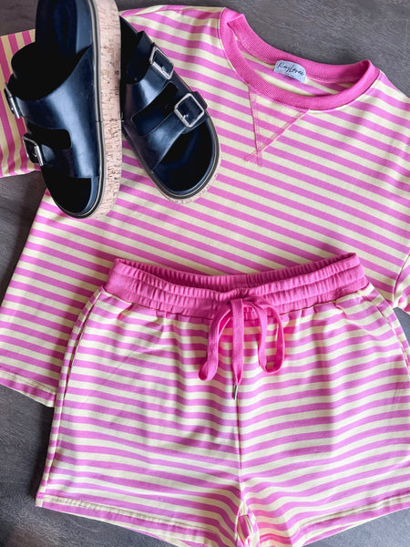 PREORDER Kensley Striped Shorts Set