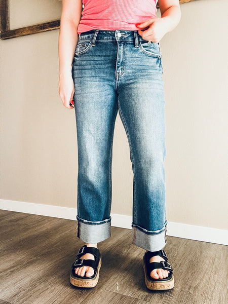 Andie High Rise Cuffed Jeans