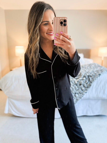 Laila Pajama Set - Black