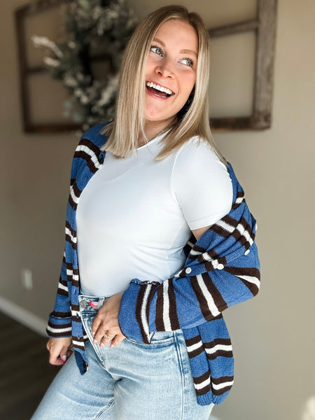 PREORDER Korie Stripe Knit Cardigan
