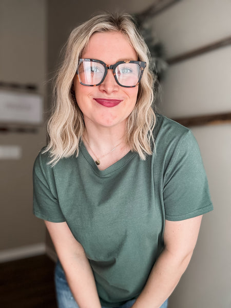 Kerigan Basic Round Tee - Eldergreen