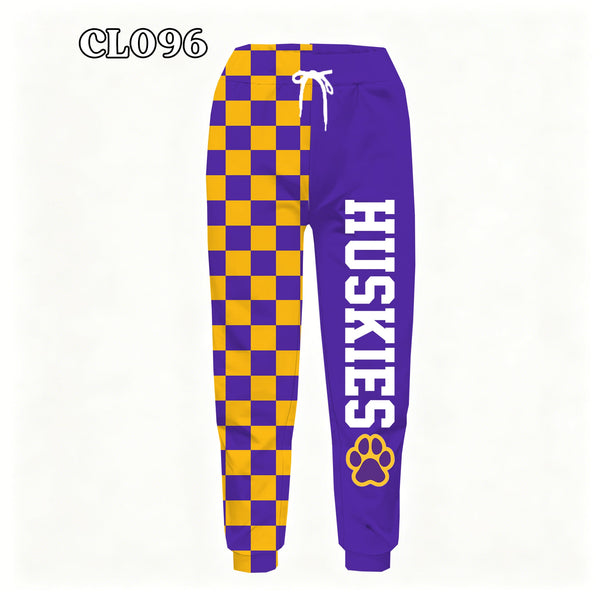 PREORDER Spiritwear Checkered Split Leg Bottom - HUSKIES
