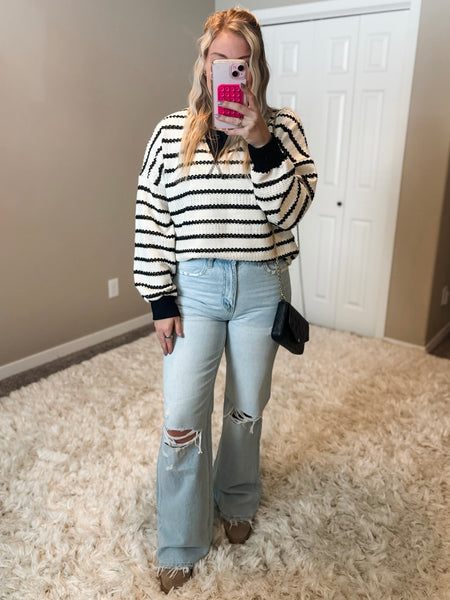 Bryn Stripe Knit Pullover