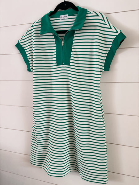 PREORDER Augusta Stripe Zip Dress