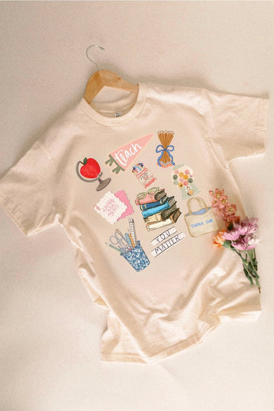 Teacher Collage Graphic Tee