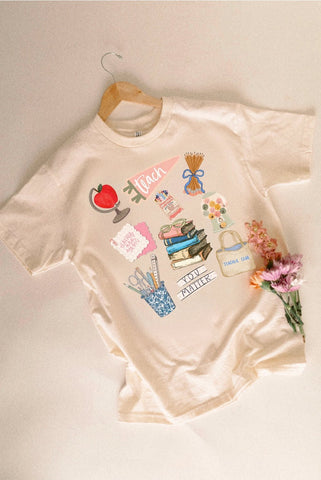 Teacher Collage Graphic Tee