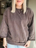 Tavi Mineral Wash Pullover - SIZE MEDIUM
