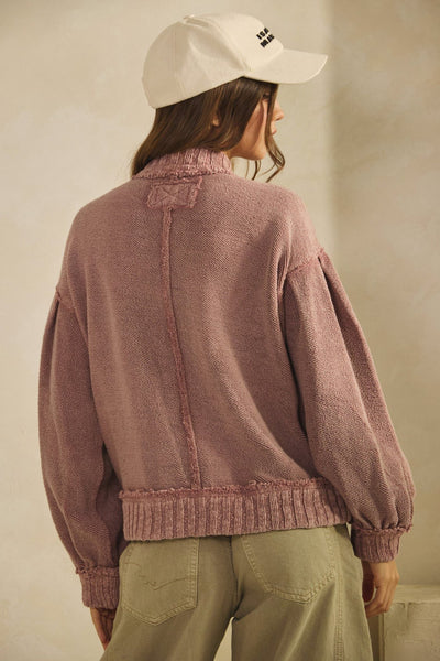 Amry Vintage Cardigan Jacket - Vintage Mauve